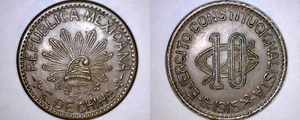 1915 Revolutionary Mexico Chihuahua 10 Centavo World Coin - Picture 1 of 1