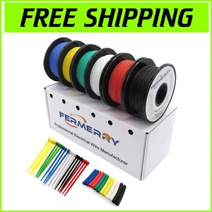 Premium 24 AWG Tinned Copper Silicone Wire - 100ft in 6 Colors with Heat Shrink - Picture 1 of 13