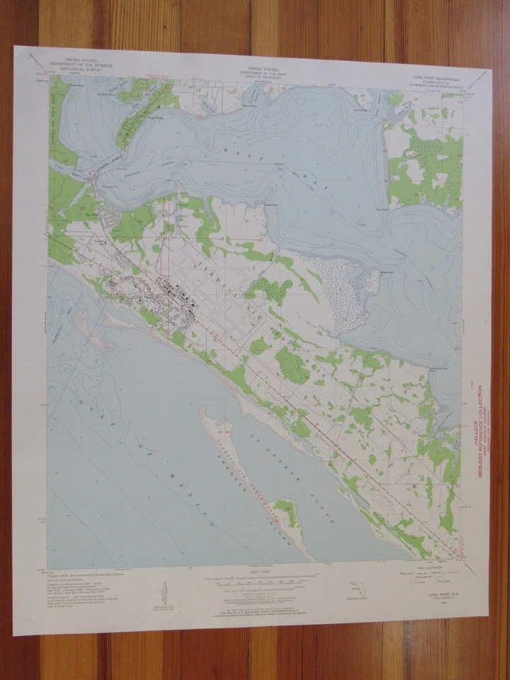 Long Point Florida 1957 Original Vintage USGS Topo Map - Image 1 of 1