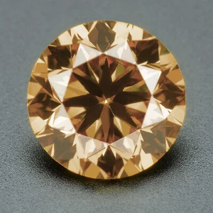0.07CT Graceful Round Shape Natural Brown Loose Diamond With 100% Certified - Picture 1 of 1