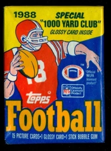1988 Topps Football paquete de cera sin abrir (15 tarjetas) - ¿Bo Jackson radiocontrol? - Imagen 1 de 2