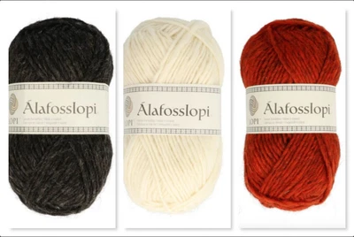 (EUR 79,00/1kg) Alafosslopi Istex / Islandwolle 100% Schurwolle