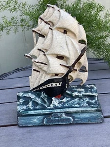 Antique Kleistone Rubber Specialties RUBBER “Old Ironsides” Ship DOORSTOP 1930’s - Picture 1 of 11