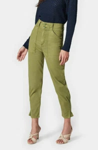 Joie NEU $ 228 Mirenda Cargohose hoher Bund gerades kurzes Bein grün Schnittlauch Größe 10 - Bild 1 von 6