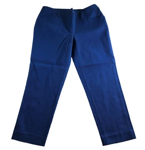 Anne Klein Womens Capri Pants Sz 4 Bluebell Mid Rise Straight Leg NWT - Picture 1 of 13