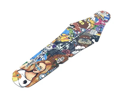 Riesel Ritze Lightweight Rear Bike Fender, Sticker Bomb - Image 1 of 3