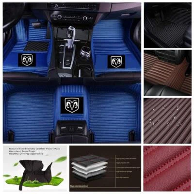For Dodge Car Floor Mats Cargo Liners Auto Carpets Pad Rug PU Leather Custom New - Image 1 of 4