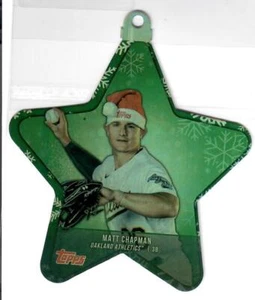 Mega caja Topps Holiday 2021 gran tamaño MLB estrella adorno troquelado #WHO-MC Matt Cha - Imagen 1 de 2
