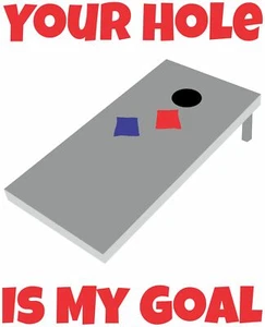 Your Hole is My Goal Window or Bumper Sticker Decal 5 Inch; Cornhole - Bild 1 von 3