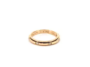 Piaget 18KT Yellow Gold 3.19 Grams Possession Diamond Ring Size 6.25 - Picture 1 of 14