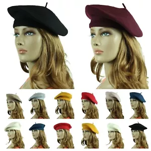 Cappello berretto francese lana unisex classico artista cappelli casual berretto semplice moda - Foto 1 di 31