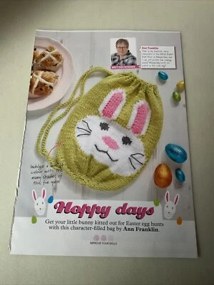 Hoppy Days Rabbit / Bunny Bag Ann Franklin Knitting Pattern - Easter - Image 1 of 4