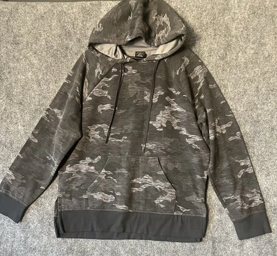 ATHLETIC WORKS WOMENS HOODIE PULLOVER GRAY CAMO SIZE L (12-14 Street Wear Skater - Image 1 of 4