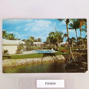 Delightful Tropical Florida Living 1960s Postcard 1967 Houses Pool Palm Trees - Picture 1 of 2