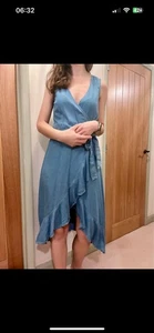 H&M Lyocell Ruffle Dress - Picture 1 of 10