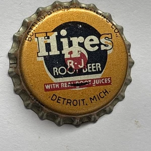 Vintage Hires Detroit Michigan Root Beer Cork Back Soda Bottle Cap #1027 - Picture 1 of 14