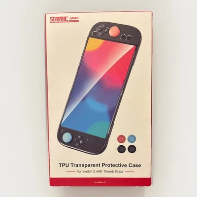 Capa protetora transparente TPU macia para Switch 2 com alças de polegar -Nova - Imagem 1 de 4