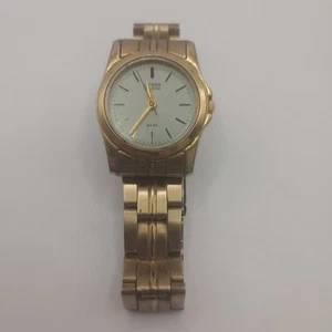 Citizen Eco-Drive WR50 36mm Gold Champagne Dial Watch Pre-Owned 2000s - Picture 1 of 7