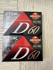 TDK D-60 Cassette Tape - 2 Pack - Picture 1 of 3