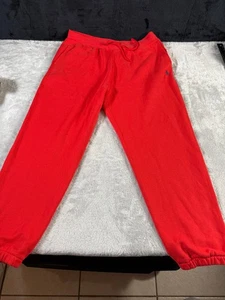 Polo Ralph Lauren Fleece Drawstring Cuffed Sweatpants Red Men’s Size Large - Picture 1 of 6