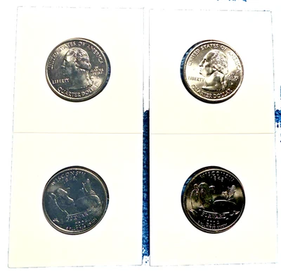 2004-P & D 25C Wisconsin 50 States Quarter From Mint Wrapped Rolls. - Image 1 of 4