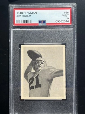 1948 Bowman FB #056 PSA 9 Jim Harcy Rams 56 - Image 1 of 2