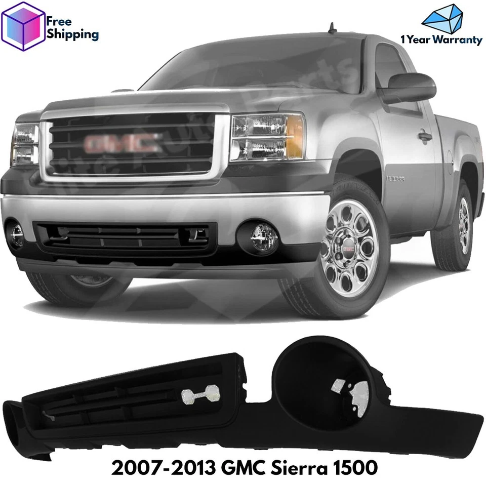 Front Valance Air Deflector Textured Plastic For 2007-2013 GMC Sierra 1500 Foto 1 de 4