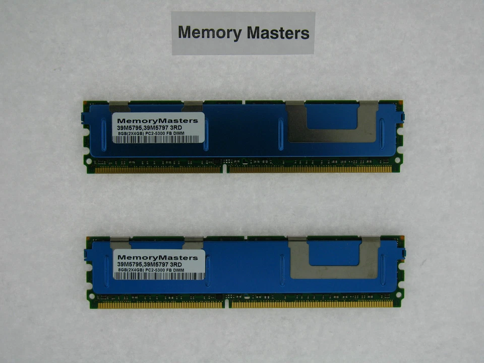 39M5797 8GB  (2x4GB) Memory for IBM System xSeries FBDIMM 2 Rank X 4 - Image 1 of 1