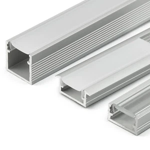 Aluprofil für LED 2m Lang Schiene Profile Montageklammern Strip Streifen TOP! - Bild 1 von 57