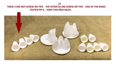 LOT OF 19 PLASTIC ICING DECORATING TIPS - Image 1 of 4