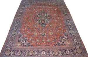 Antik! Keshan 455x320 Kashan Mashad Meshad Sarough handgeknüpft Orientteppich - Bild 1 von 12