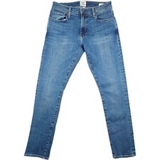 FLINT AND TINDER Jeans Men's Slim Fit Tapered tag 28 USA-Made Distressed Wash