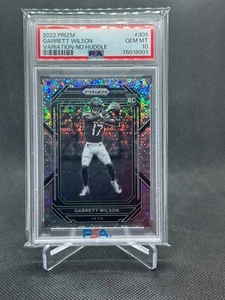 Garrett Wilson RC - 2022 Prizm No Huddle Silver Variation Rookie PSA 10 GEM MT - Bild 1 von 2