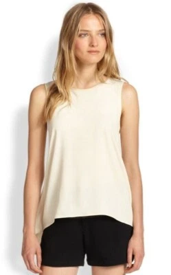 Rag & Bone Shirt Women XS Ivory Almond Harper Split Back Top Streetwear NWOT - Image 1 of 4