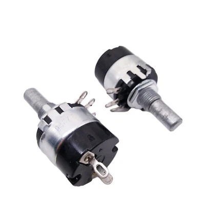  2pcs 4.7K ohm B4K7 Linear Potentiometer ON/OFF Switch WH137-2 RV137-2 - Image 1 of 4