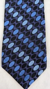Ted Baker London Men's Silk Tie 59" Blue Purple Circles Geometric USA Retro - Picture 1 of 6