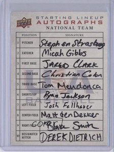2008 Baseball Teams /12 Team USA (National Team) Tommy Mendonca Micah Gibbs Auto