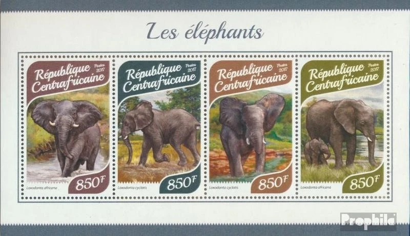 Hoja República Centroafricana 7505-7508 (completa. edición) sin montar como nuevo / n Foto 1 de 1