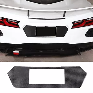 Carbon Fiber Rear Car License Plate Trim Decorative Kit For Corvette C8 2020-24 - Bild 1 von 12