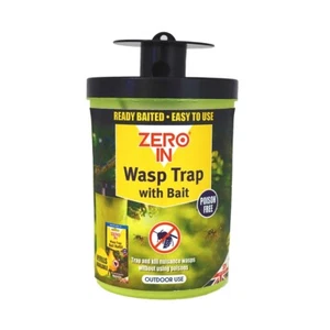 Zero In Wasp Trap With Bait Attractant Traps & Kills Poison Free Outdoor Use - Picture 1 of 1