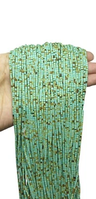 5 Hilos de Turquesa Verde 2mm Heishi Cilindro Tubo Cuentas Sueltas Suministro de Joyería Foto 1 de 4