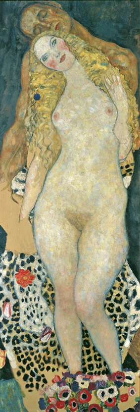 GUSTAV KLIMT ADAM AND EVE  ARTNOUVEAU GICLEE PRINT FINE CANVAS - Image 1 of 1