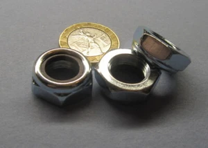 Grade 8 Hex Lock Nut, Zinc RH, 1/2"-20 x 3/4" W x 5/16" H, 10 Pc - Picture 1 of 24