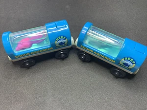 Sodar Aquarium Reef Exhibit 2 Carts Light Up Squid and Shark Car Tested Working - Bild 1 von 12