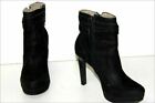 MINELLI Ankle Boots Suede Black Leather Lined S 37 TBE