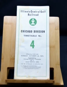 Horario del ferrocarril del Golfo Central de Illinois 26 de octubre de 1975 - Imagen 1 de 4