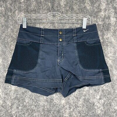 VINTAGE Nike Shorts Womens Small Blue Navy Hotpants Swoosh Tennis Faded 90s Y2K • 11.96€