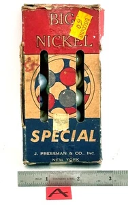 Vintage Big Nickel Special Marbles Box by J Pressman & Co N.Y. (Circa 1940's) #A - Picture 1 of 6
