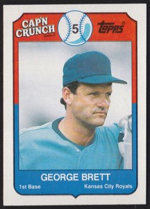 1989 Topps Cap'n Crunch #9 George Brett Kansas City Royals