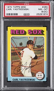 1975 TOPPS MINI #280 CARL YASTRZEMSKI PSA 8 OC - Picture 1 of 2